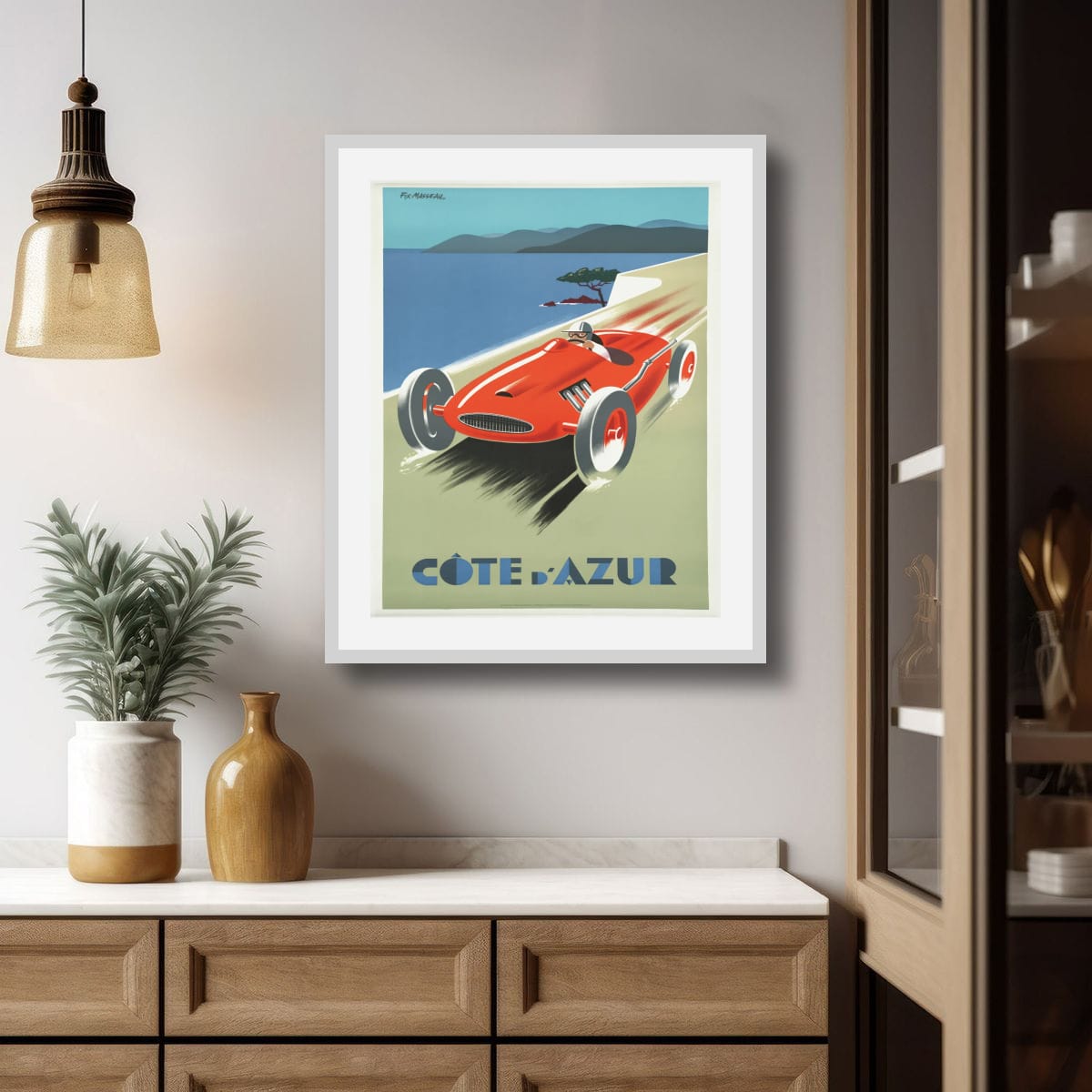 Vintage Fine Art "Côte d'Azur" Travel Poster